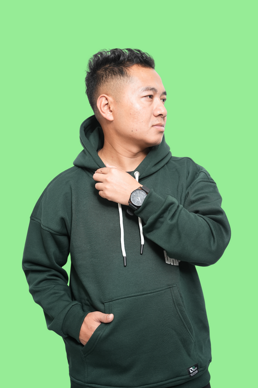 CHASE DREAMS BOTTLE GREEN HOODIE.